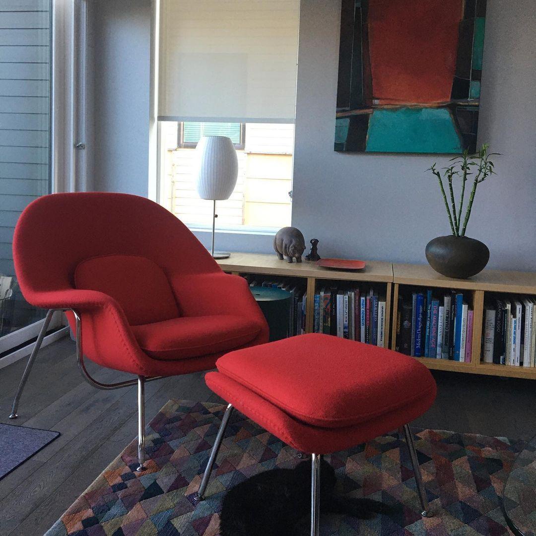 Mid Century Modern Nelson Inspired Accent Table Lamp with White Polymer Shade