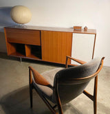 Mid Century Modern Nelson Inspired Accent Table Lamp with White Polymer Shade