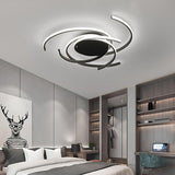 Modern Geometric 30 Inch Circular LED Flush Mount Light for Living Room and Bedroom