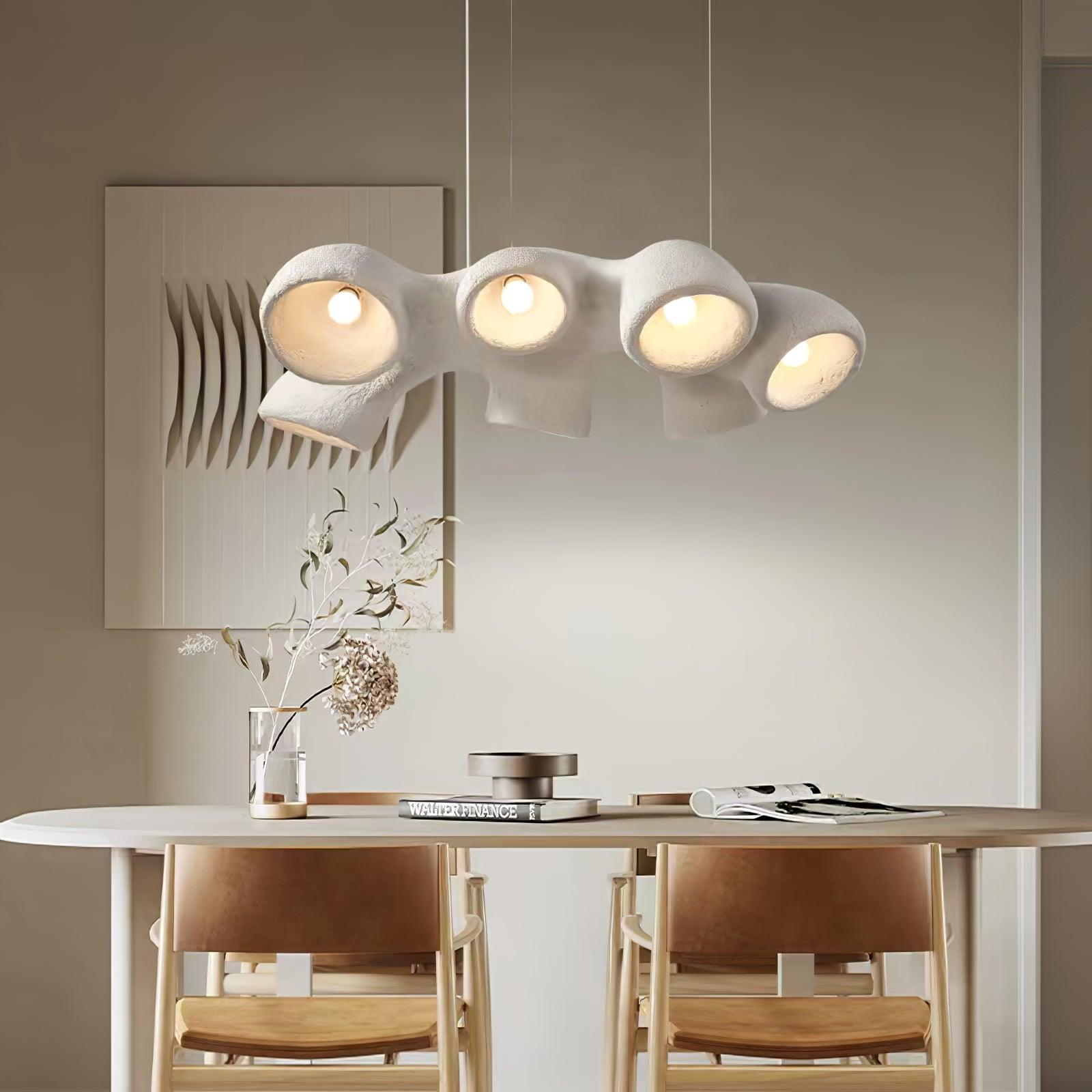 Newborn Modern Organic Sculpture Pendant Light Casual White Ceiling Fixture