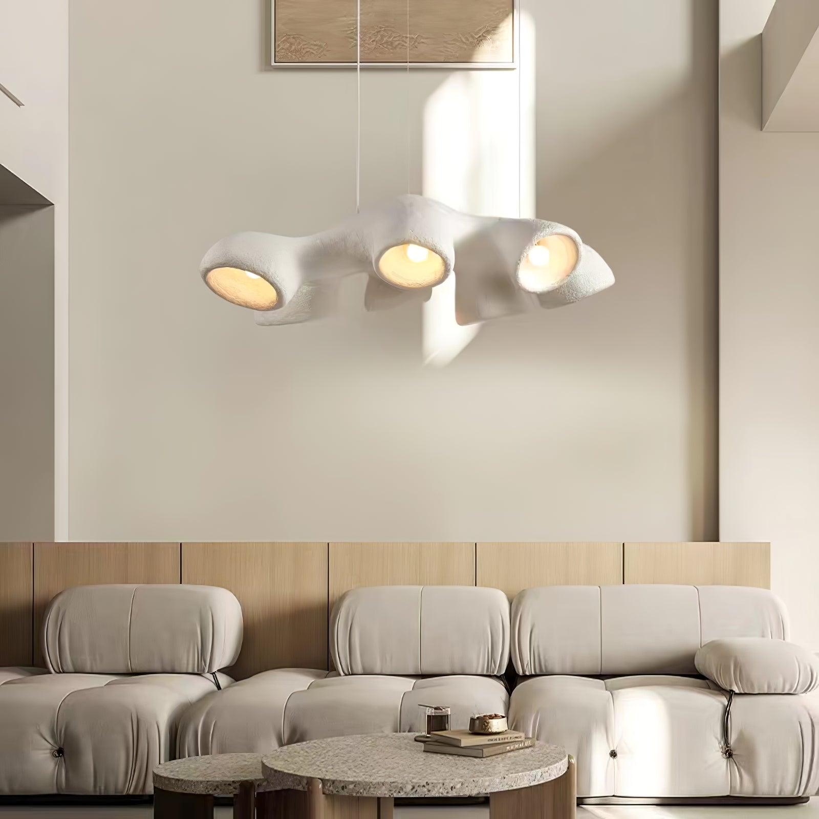 Newborn Modern Organic Sculpture Pendant Light Casual White Ceiling Fixture