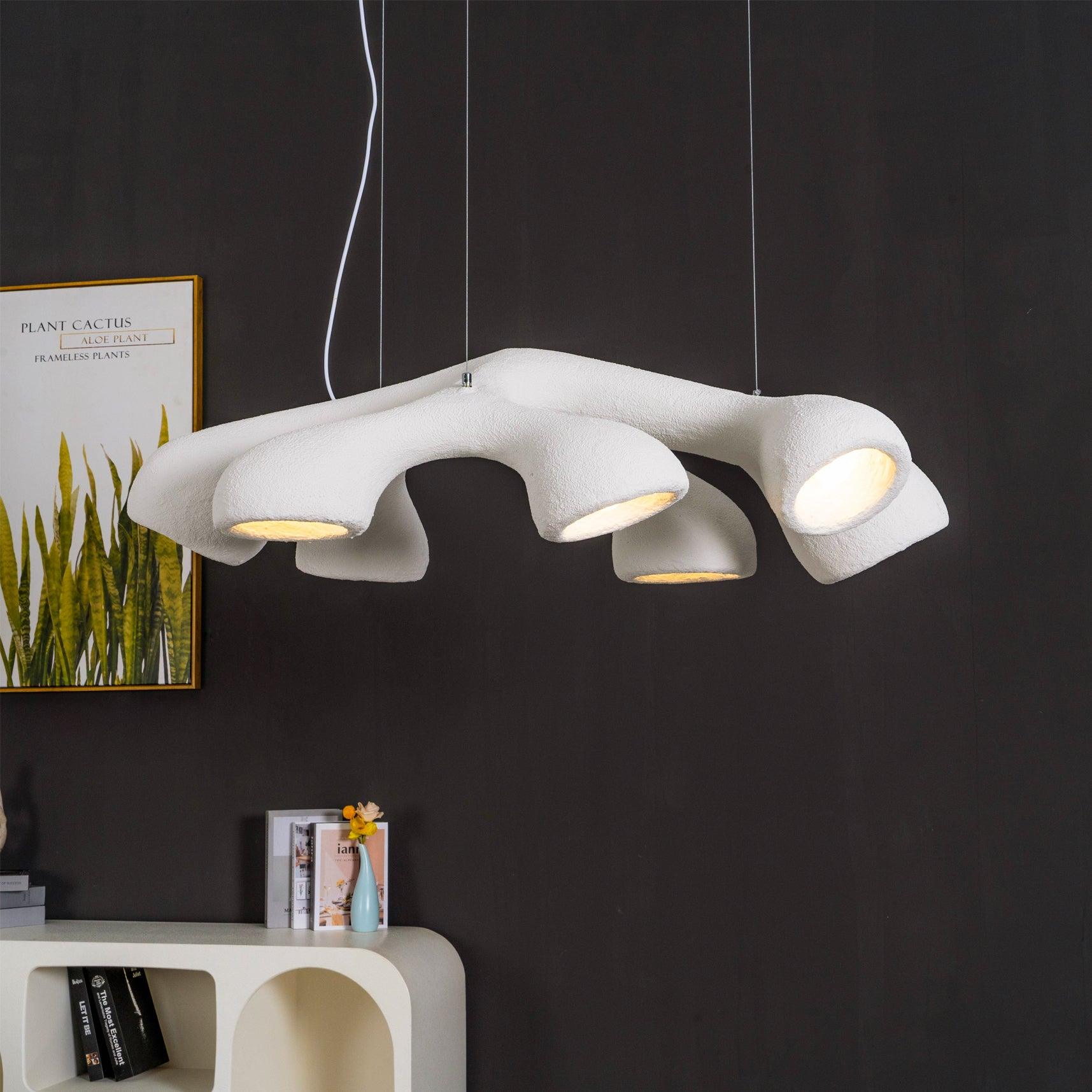 Newborn Modern Organic Sculpture Pendant Light Casual White Ceiling Fixture