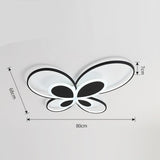 Modern Butterfly Shaped Dimmable LED Flush Mount Ceiling Light for Kids Bedroom and Nursery