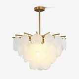Nimbus Glass Droplet Chandelier Modern Copper Ceiling Light for Living Room
