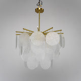 Nimbus Glass Droplet Chandelier Modern Copper Ceiling Light for Living Room