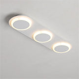 Modern Geometric LED Flush Mount Ceiling Light Minimalist Round and Square Metal Fixture
