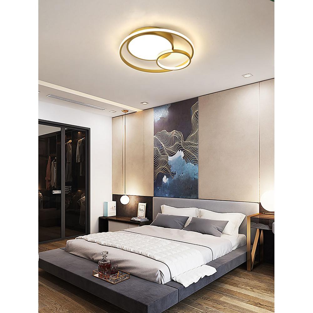 Modern 3 Ring LED Ceiling Lamp Minimalist Acrylic Flush Mount Lighting for Living Room