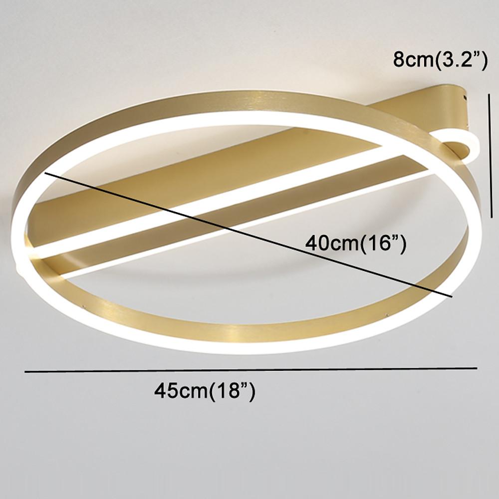 Modern Circle Design Dimmable LED Flush Mount Ceiling Light for Bedroom Living Room Dining