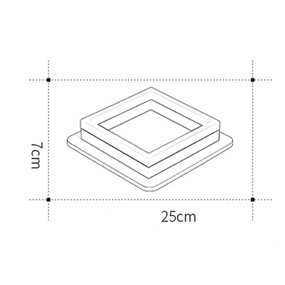 Modern Minimalist Square LED Flush Mount Ceiling Light for Bedroom and Living Room