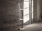 Modern Hand Blown Glass Modular Floor Lamp for Living Room with Integrated LED Lighting