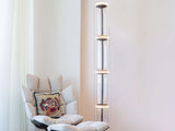 Modern Hand Blown Glass Modular Floor Lamp for Living Room with Integrated LED Lighting