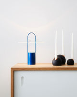 Nomade Modern Industrial Table Lamp with Carry Handle and Acrylic Diffuser for Bedside and Office