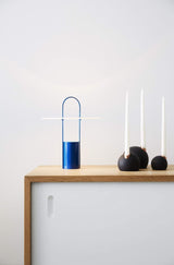 Nomade Modern Industrial Table Lamp with Carry Handle and Acrylic Diffuser for Bedside and Office