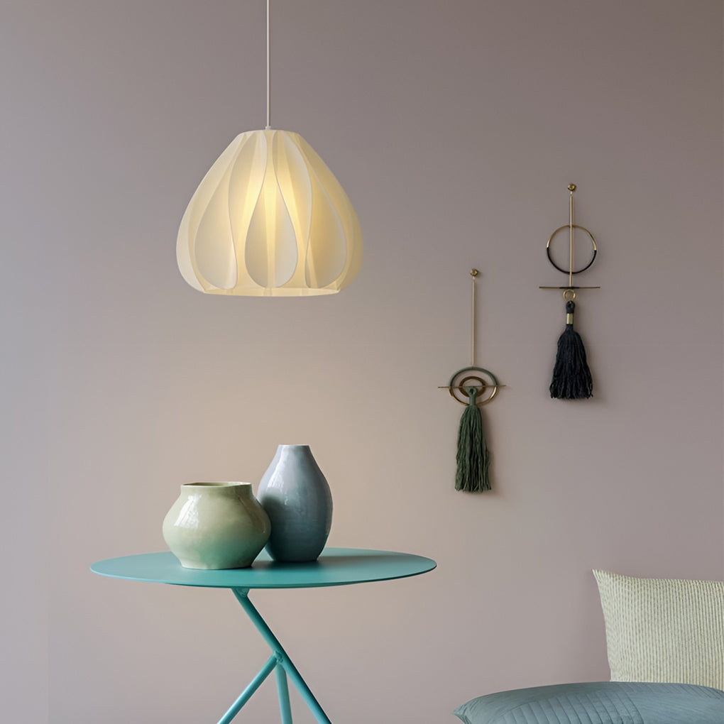 Nordic 3D Printed Creative Chandelier 16W White Pendant Light for Dining Room and Bedroom