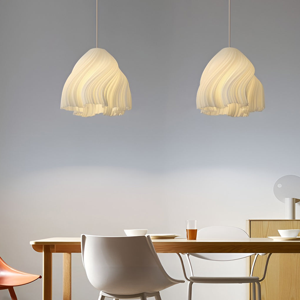 Nordic 3D Printed Creative Chandelier 16W White Pendant Light for Dining Room and Bedroom