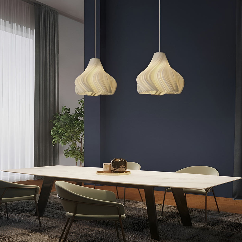 Nordic 3D Printed Creative Chandelier 16W White Pendant Light for Dining Room and Bedroom