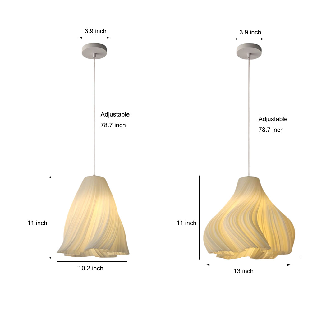 Nordic 3D Printed Creative Chandelier 16W White Pendant Light for Dining Room and Bedroom
