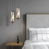 Nordic Art Glass Cylinder Pendant Light for Dining Room and Modern Kitchen Island