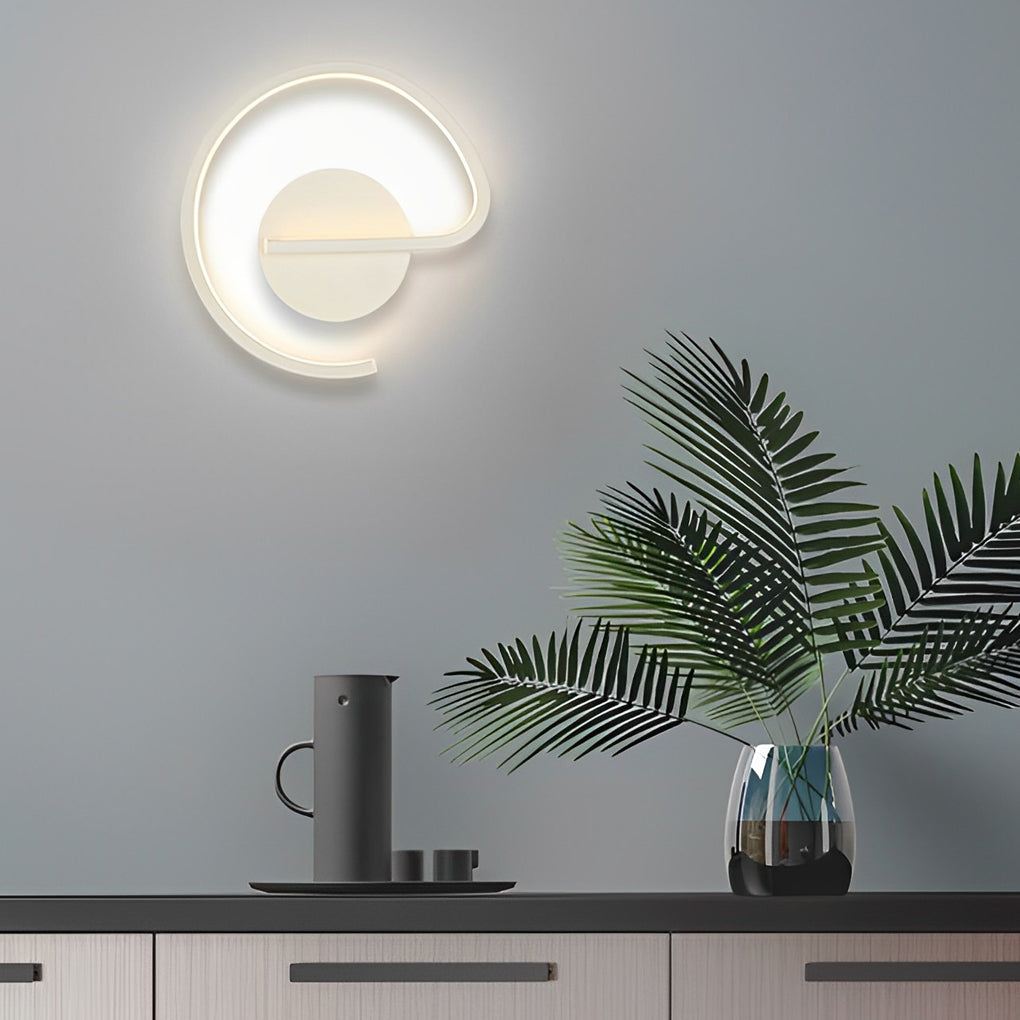 Nordic Artistic LED Wall Sconce Modern Line Art Circular Indoor Decorative Lighting