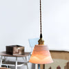 Nordic Ceramic Mountain Landscape LED Pendant Light and Wall Sconce with Copper Accents