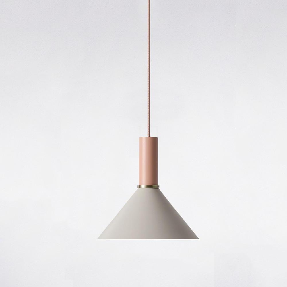 Nordic Cone Shaped Metal Island Pendant Light Minimalist Hanging Ceiling Lamp for Bedroom and Kitchen
