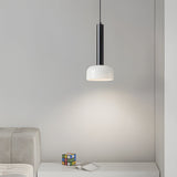 Nordic Copper Tube LED Pendant Light with White Glass Bowl Shade for Bedroom and Living Room