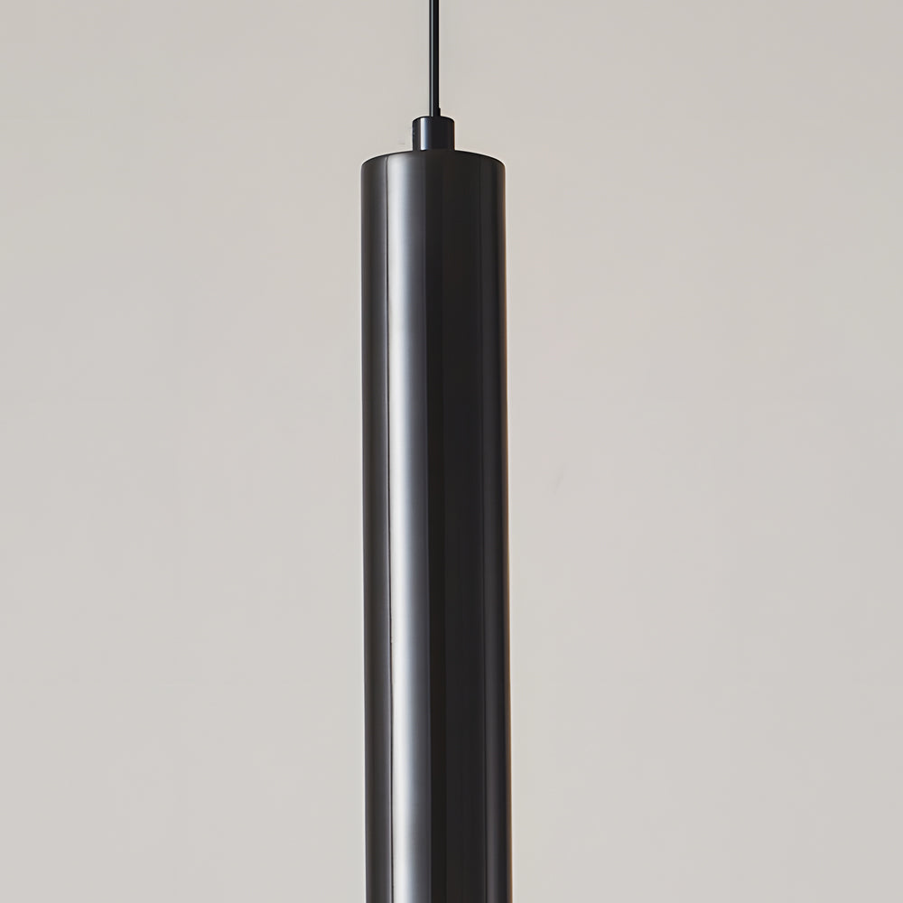 Nordic Copper Tube LED Pendant Light with White Glass Bowl Shade for Bedroom and Living Room