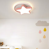Modern Five Pointed Star LED Ceiling Light Dimmable Flush Mount Lamp for Kids Bedroom
