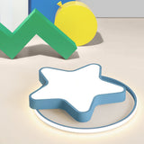 Modern Five Pointed Star LED Ceiling Light Dimmable Flush Mount Lamp for Kids Bedroom