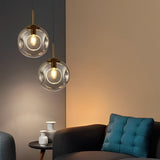 Nordic Creative Glass Globe Pendant Light Modern Small Chandelier for Dining Room and Bedroom