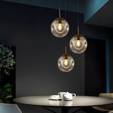 Nordic Creative Glass Globe Pendant Light Modern Small Chandelier for Dining Room and Bedroom