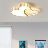 Modern Dimmable Heart Shaped LED Ceiling Light for Bedroom Living Room High Light Transmittance