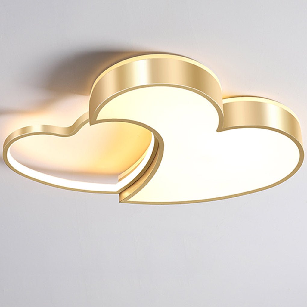 Modern Dimmable Heart Shaped LED Ceiling Light for Bedroom Living Room High Light Transmittance