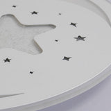Modern Star and Moon Dimmable LED Ceiling Light Ultra Thin Fixture with Remote Control for Kids Bedroom