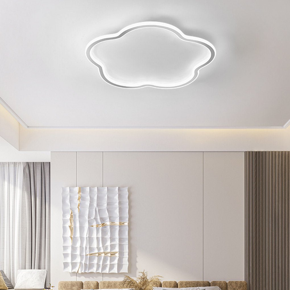 Modern Ultra Thin Cloud Shaped LED Ceiling Light with Three Color Dimming for Kids Room