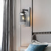 Nordic Double Layer Glass Wall Sconce Minimalist Modern Indoor Lighting Fixture for Living Room