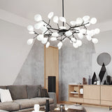 Nordic Firefly Branch Chandelier Modern Metal and Acrylic Hanging Light Fixture