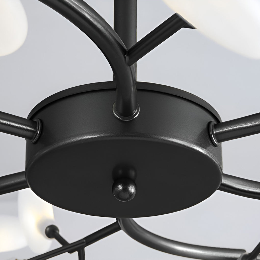 Nordic Firefly Branch Chandelier Modern Metal and Acrylic Hanging Light Fixture