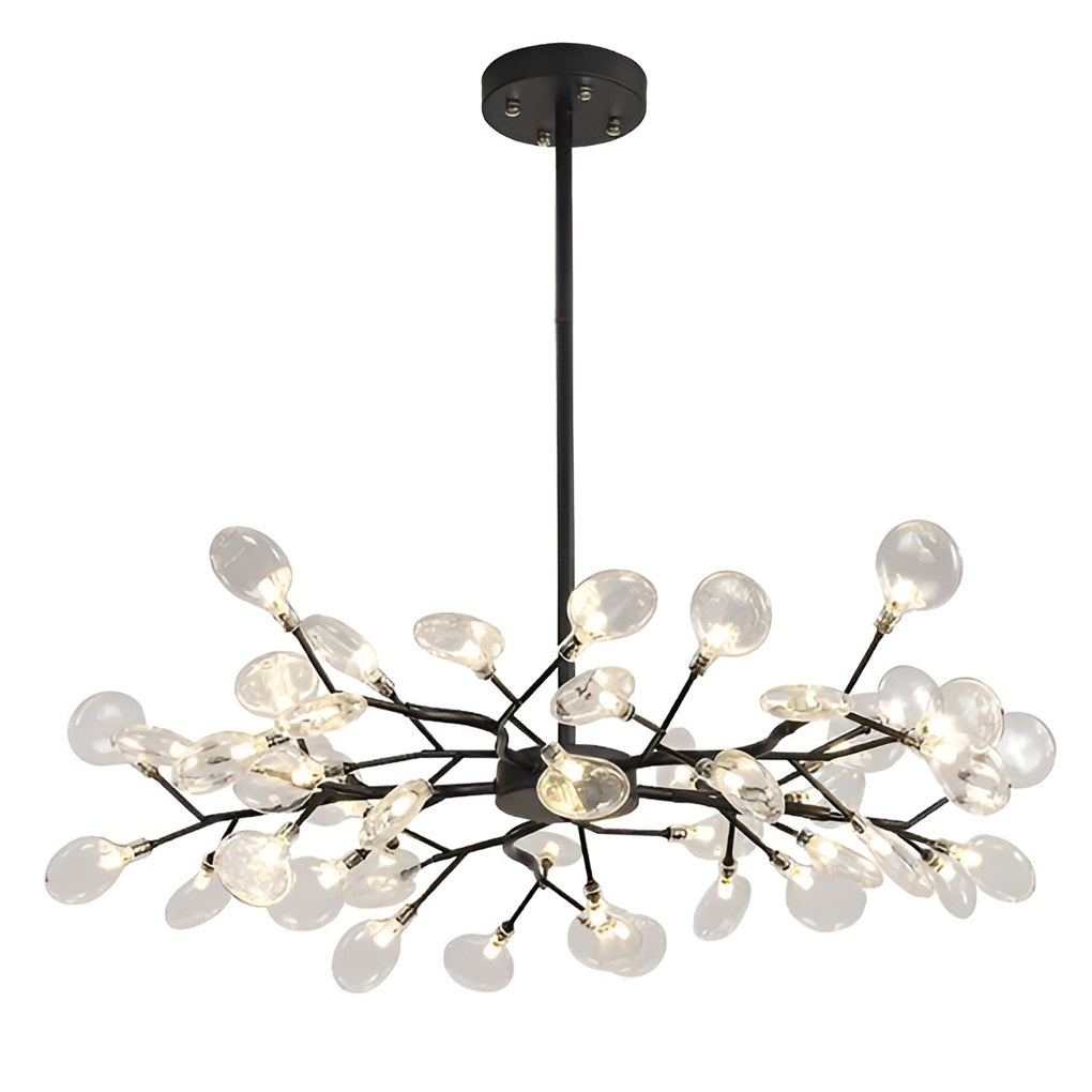 Nordic Firefly Branch Chandelier Modern Metal and Acrylic Hanging Light Fixture