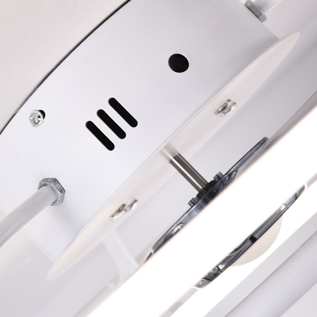 Modern Flush Mount Ceiling Fan with LED Light and Reversible Remote Control Motor for Living Room
