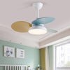 Modern Nordic Reversible Kids Ceiling Fan with LED Light and Remote Control for Bedroom