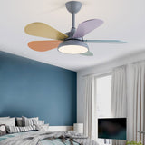 Modern Nordic Reversible Kids Ceiling Fan with LED Light and Remote Control for Bedroom