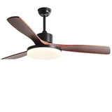 Nordic Dimmable LED Ceiling Fan with 6 Speed Remote Reversible Solid Wood Blades