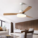 Nordic Dimmable LED Ceiling Fan with 6 Speed Remote Reversible Solid Wood Blades