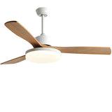 Nordic Dimmable LED Ceiling Fan with 6 Speed Remote Reversible Solid Wood Blades
