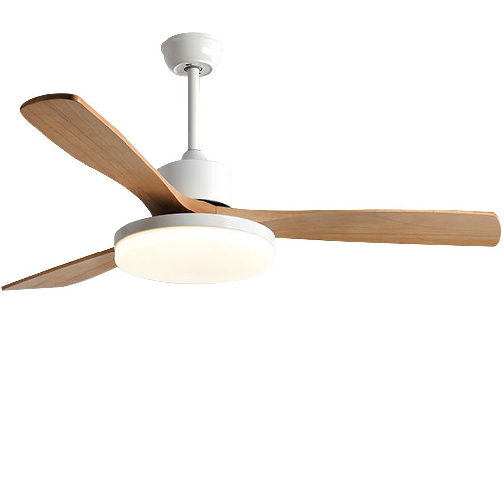 Nordic Dimmable LED Ceiling Fan with 6 Speed Remote Reversible Solid Wood Blades