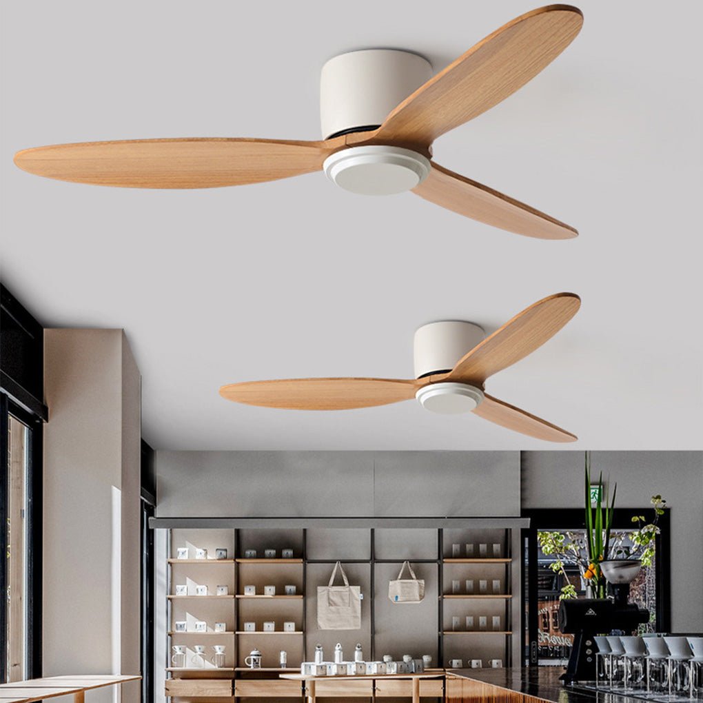 52 Inch Modern Nordic LED Ceiling Fan with Silent Inverter Motor and Adjustable Light