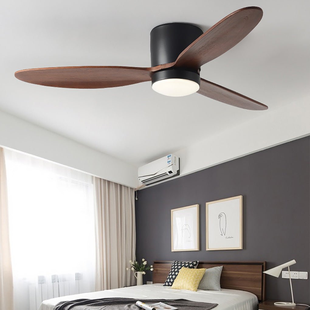 52 Inch Modern Nordic LED Ceiling Fan with Silent Inverter Motor and Adjustable Light