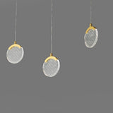 Nordic Geometric Acrylic Copper LED Pendant Light Modern Circular Hanging Ceiling Fixture