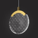Nordic Geometric Acrylic Copper LED Pendant Light Modern Circular Hanging Ceiling Fixture